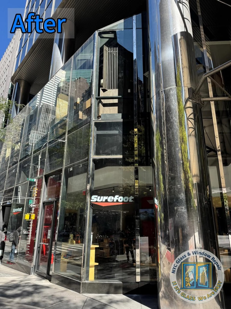 New storefront installation for a business