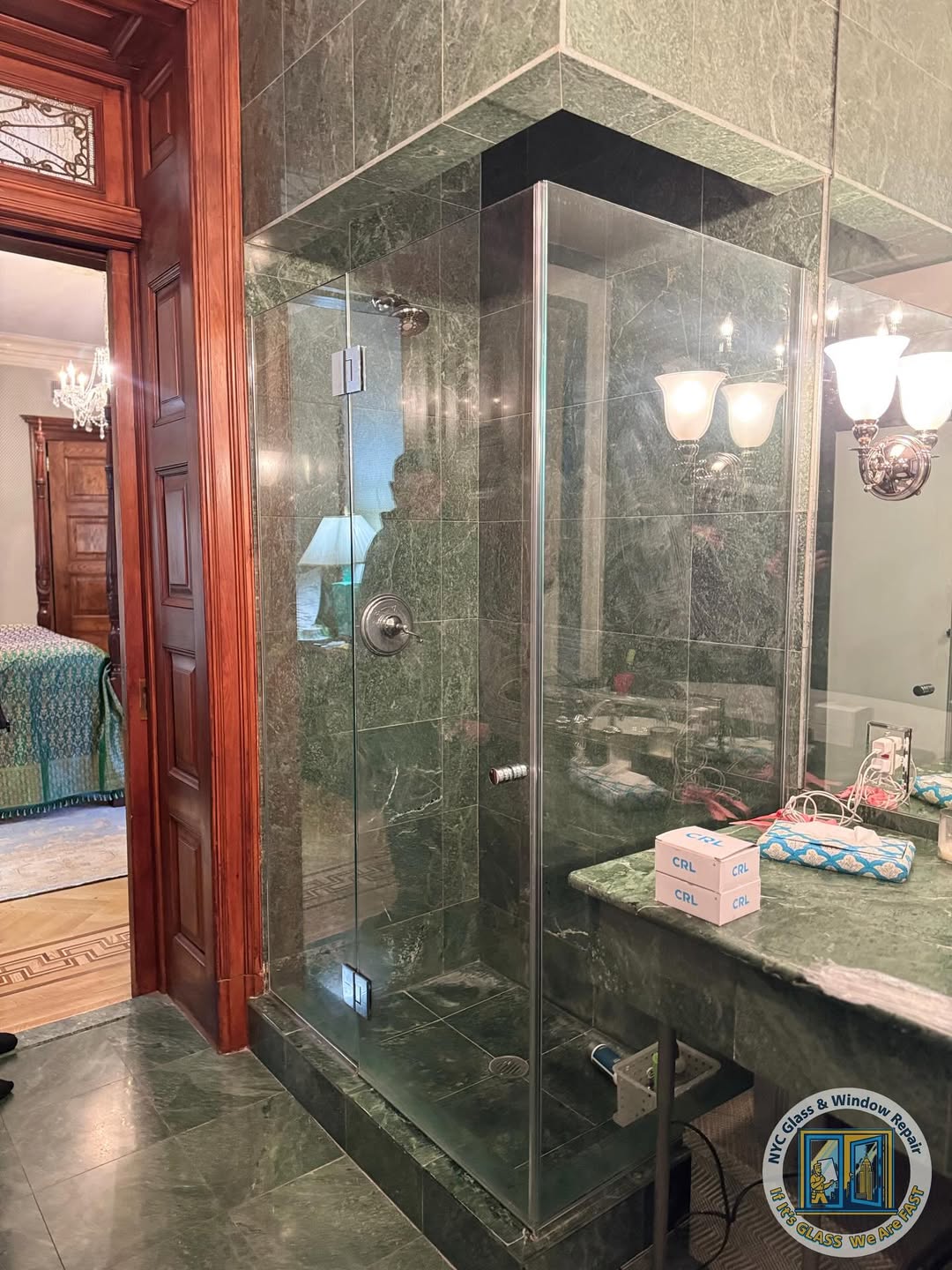 Luxury frameless shower glass New York