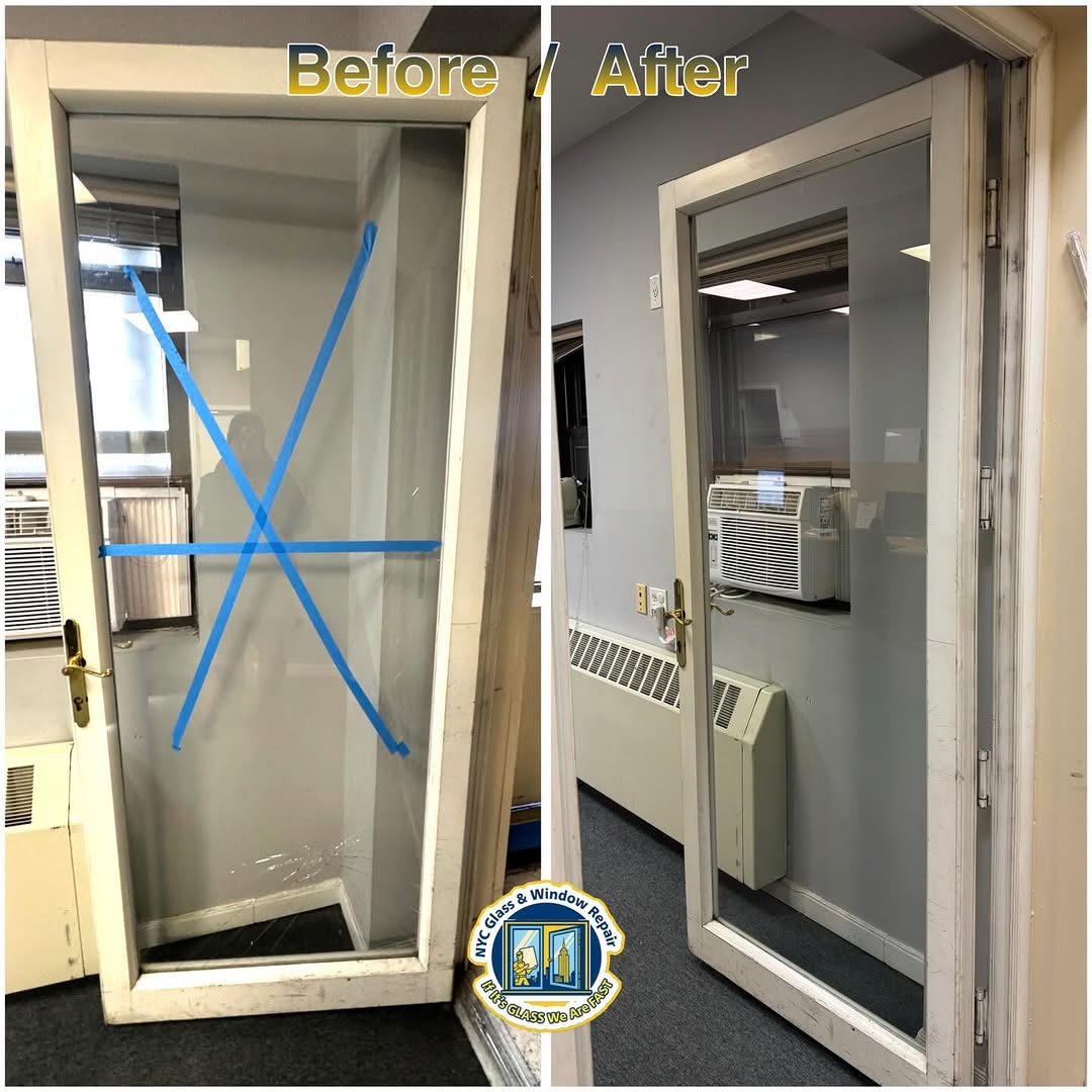 Door safety glass replacement NYC
