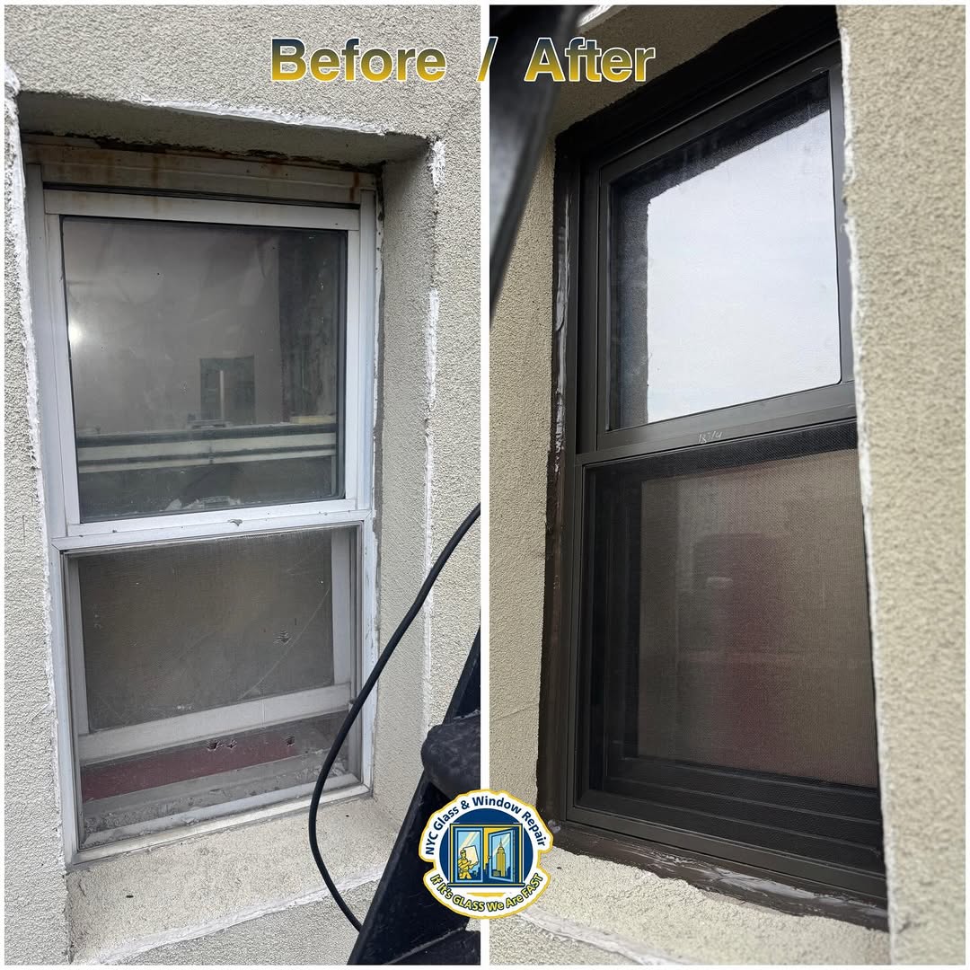 Double hung window glass replacement NYC