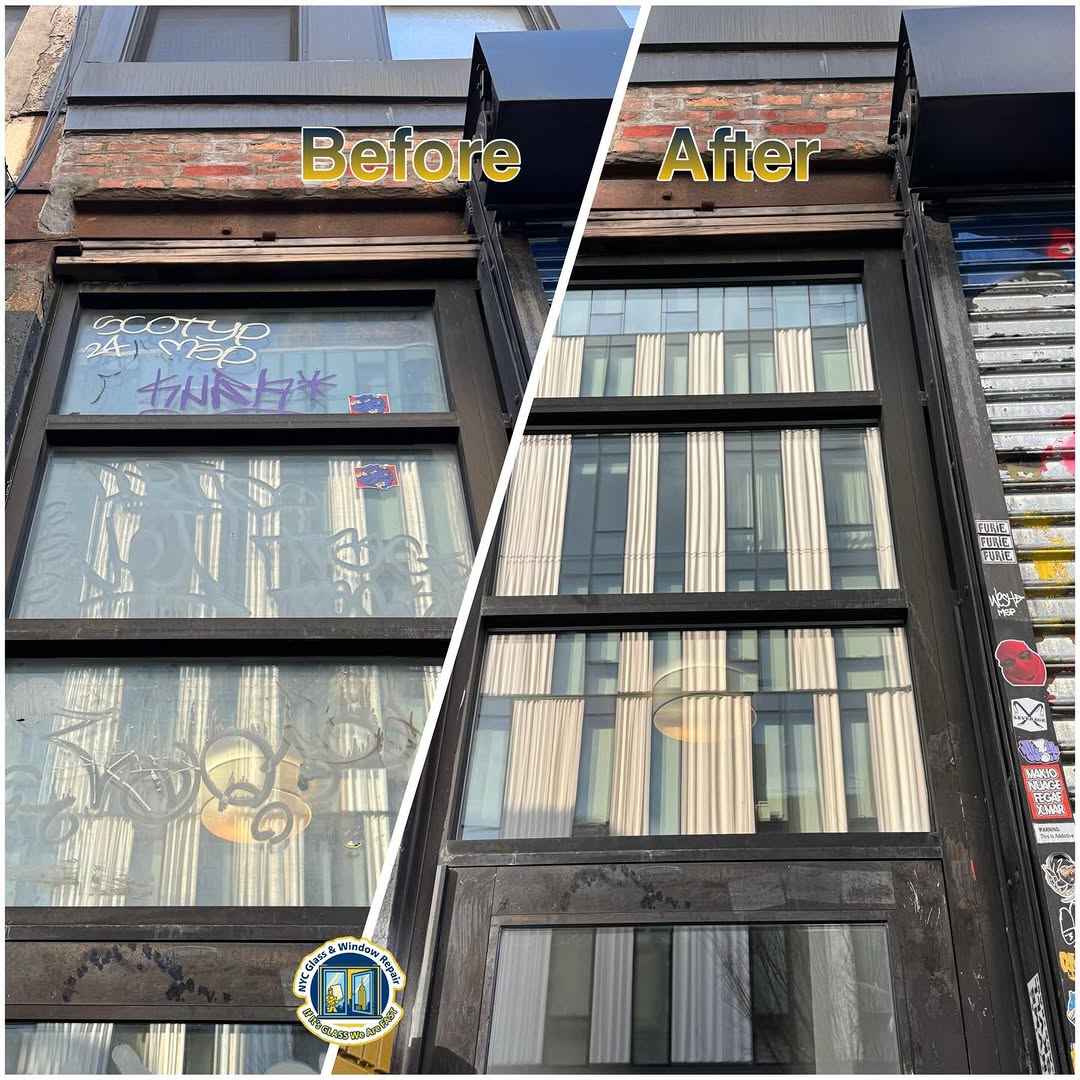 Safety door IGU glass replacement NYC