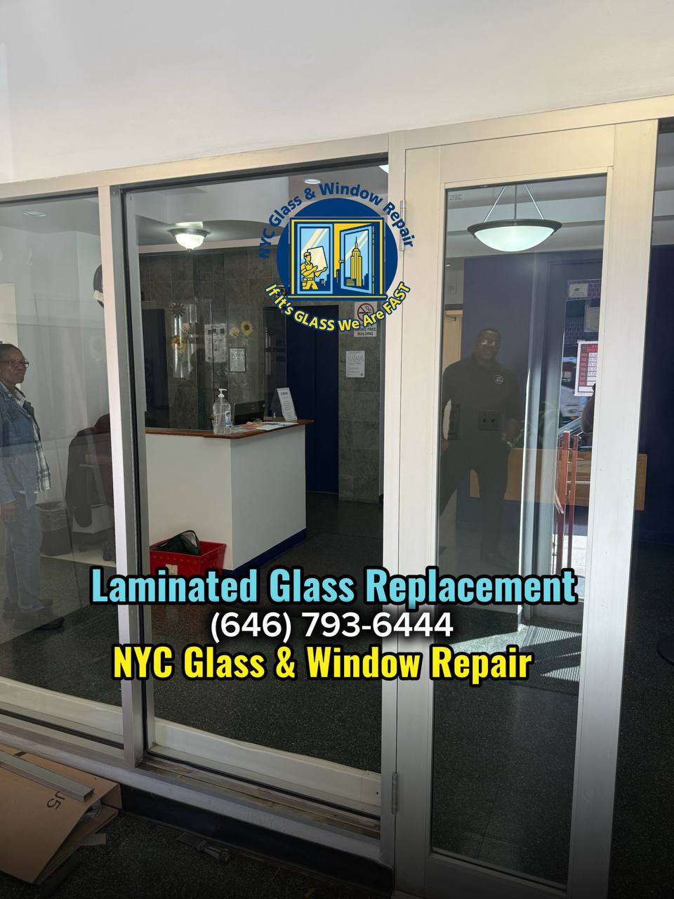 Storefront glass replacement NYC Macy's Chanel