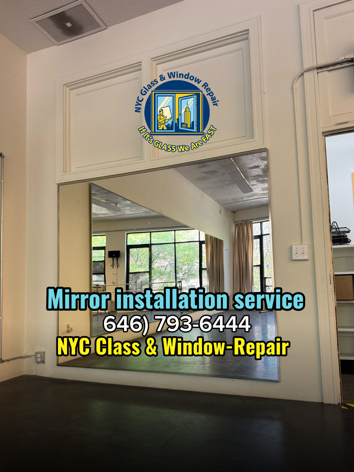Closet mirror replacement Manhattan