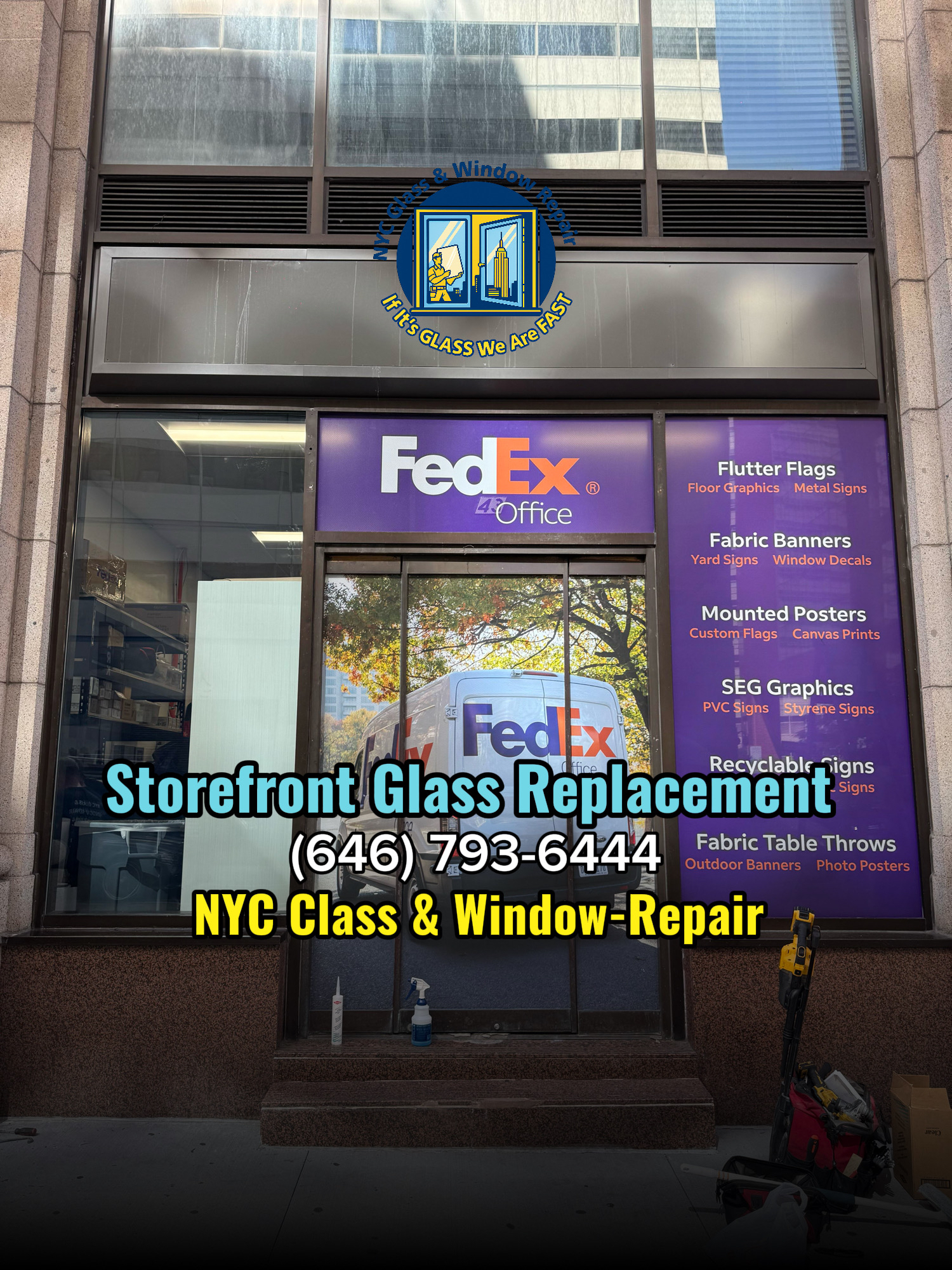 Storefront glass replacement NYC