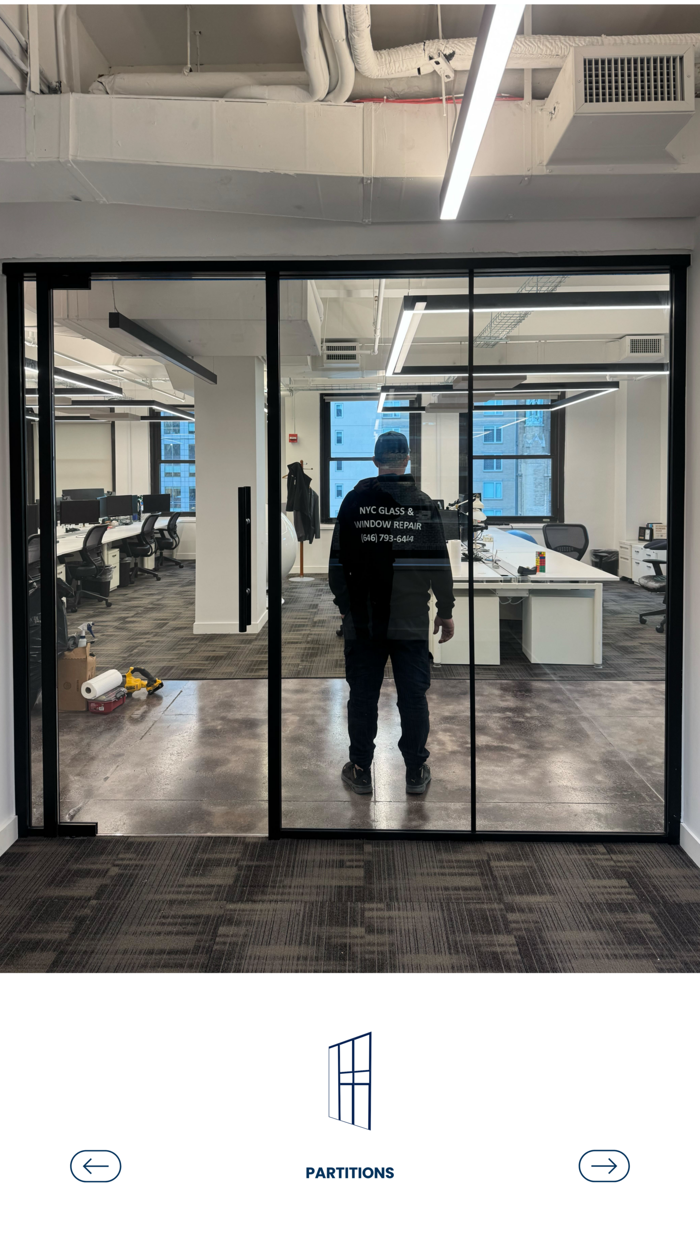 Office Glass Wall Partition Installation NYC
