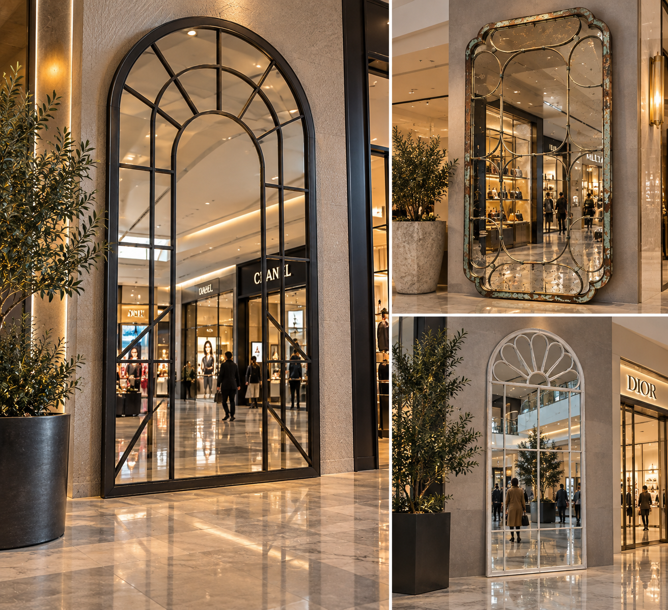 Luxury Mall Mirrors Collage - The Mirror Atelier