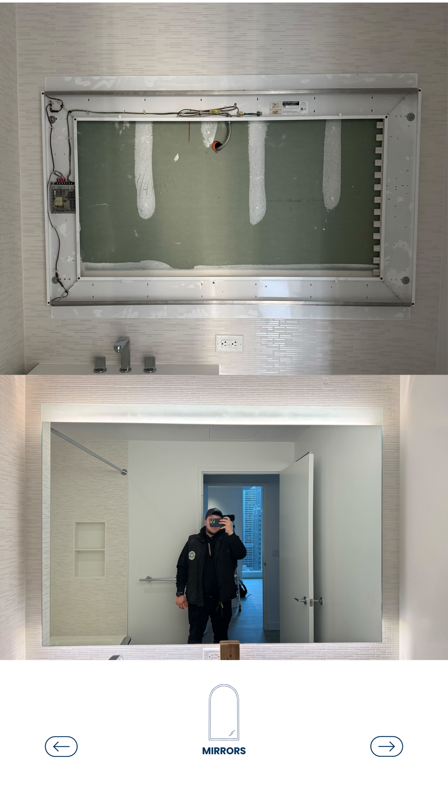 Custom mirror installation NYC