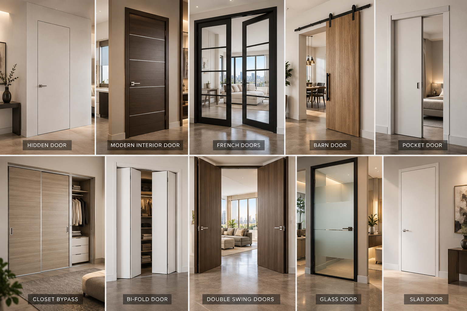 Modern interior door styles showcase in New York City