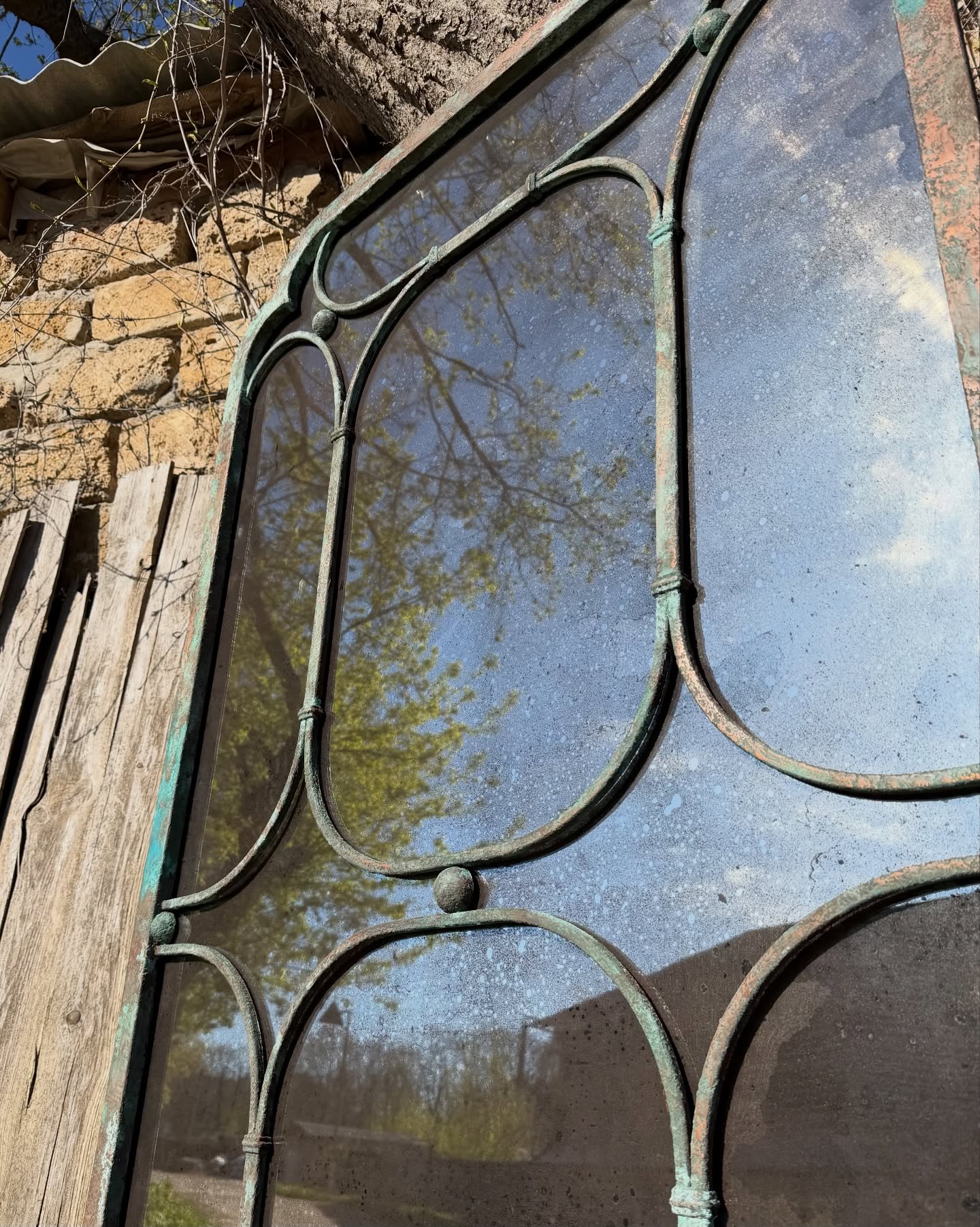 Custom steel framed wall mirror for hospitality spaces